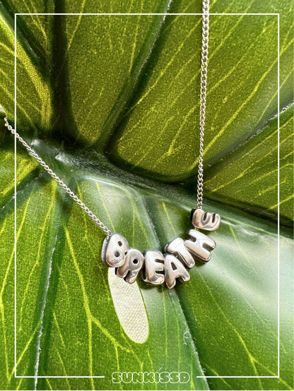 Bubble Letter Necklace - Silver Plated